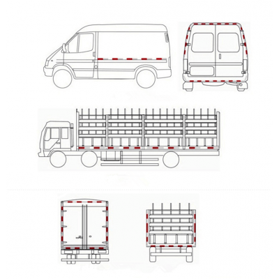 PMMA Plastic Traffic Safety Reflector Reflective Guardrail Reflector manufacture